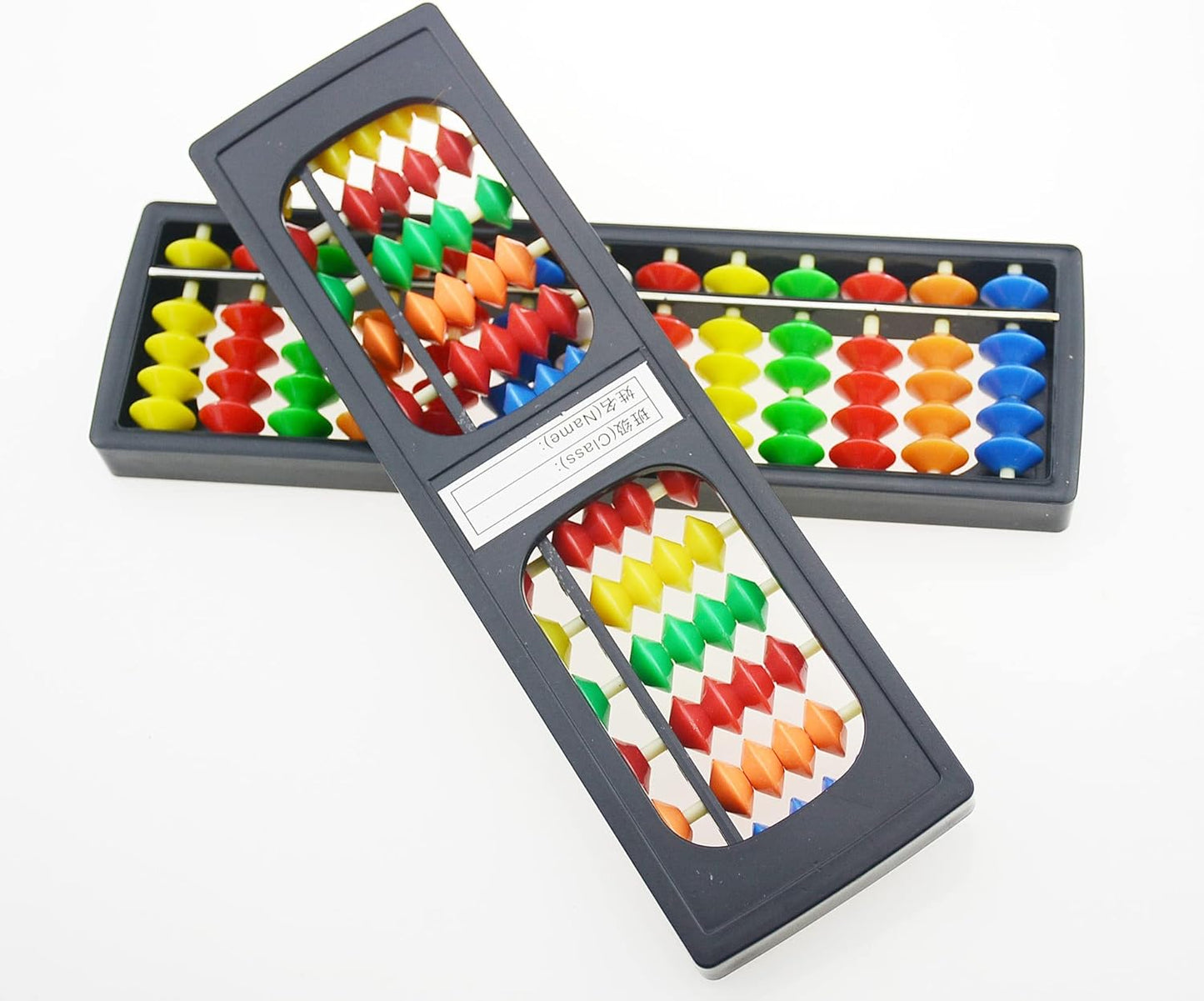 Plastic Colorful Beads Abacus Soroban, 13 Column Chinese Abacus Japanese Soroban Calculator Kid's Counting Tool (Style 1)