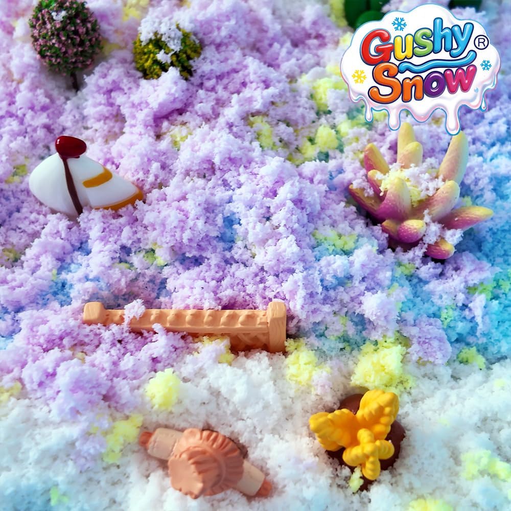 Sensory Bin Filler for Toddlers, Fake Snow Play Sand, Soft Latex Sensory Table Fillers for Classroom Learning, White Sensory Material for Indoor Sensory Play