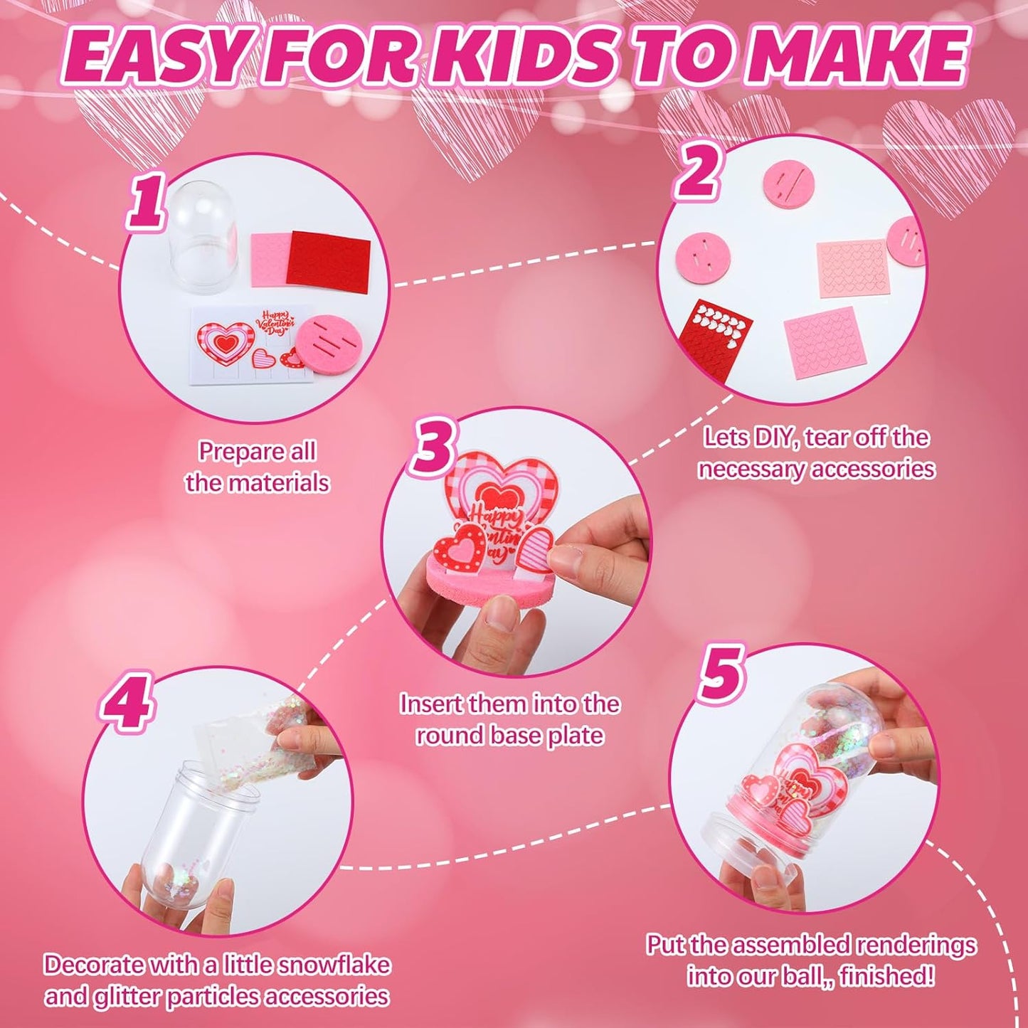 Shappy 12 Sets Christmas Nativity Snow Globe Craft Kits DIY Make Your Own Plastic Glitter Snow Globe Kit for Xmas Gifts Religious Sunday School Home Activities