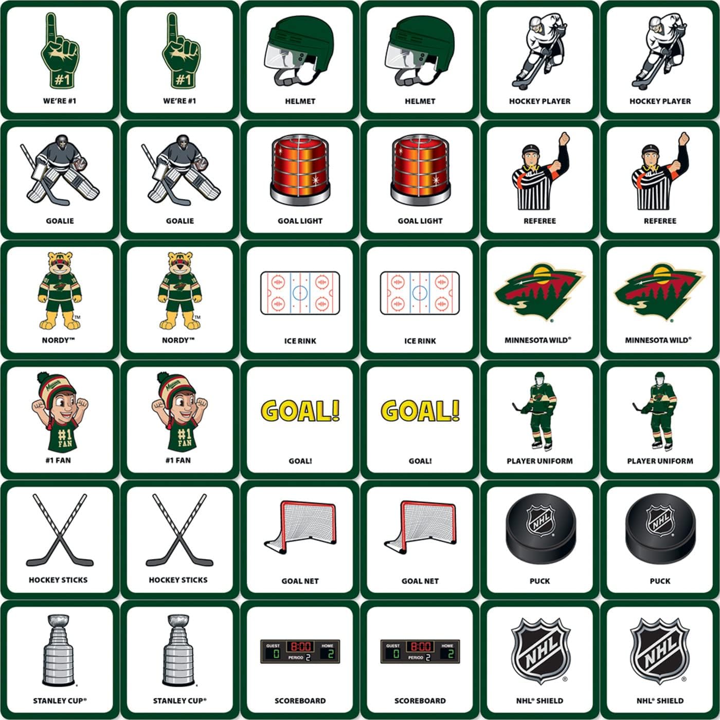 MasterPieces NHL Chicago Blackhawks Matching Game, For Ages 3+ - Fun Family Entertainment for Kids and Adults - Educational, Engaging, and Perfect for Game Night, Interactive Classroom Activities
