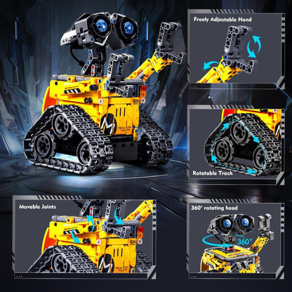 INSOON Robot Toys for Kids Building Set, 520 PCS App & Remote Control Robotics Kit, 5-in-1 RC Wall Robot Engineer Dinosaur Building Block Toy Gift for Kids 6 7 8 9 10 11 12+ Years Old Boys Girls