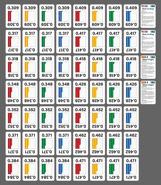 Math Magic Decimal War Card Game - Read and Compare Decimal Numbers