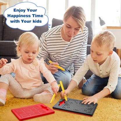 Yexiya 3 Pcs Magnetic Drawing Board for Kids, Toddler Travel Drawing Kit Magnet Sketch Thread Board with Stylus Pen and Beads Toy for Child Quiet Time Activities (7 x 8.5 Inches,Blue)