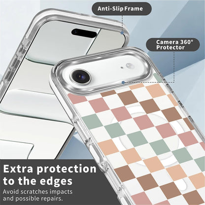 for iPhone 17 Pro Max Case [Compatible with Magsafe],Girls Women Clear Magnetic Case Silicone Shockproof Protective Cover with Pattern Colorful Motivational Letters