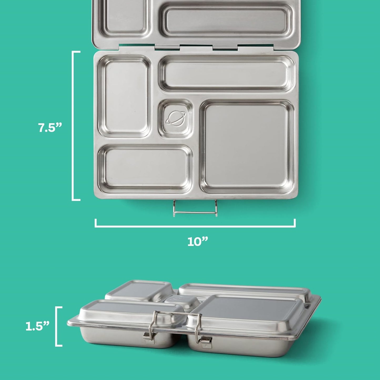 PlanetBox Rover Stainless Steel Bento Box Style Lunch Box Kit for Youth with 5 Compartments – Butterflies Edition includes Insulated Lunch Bag, Leakproof Food Containers & Matching Magnets