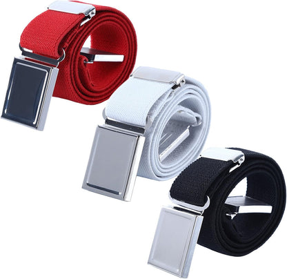AWAYTR 3 PCS Kids Adjustable Magnetic Belts - Easy to Use Magnetic Buckle Belt for Boys and Girls