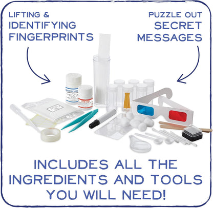 MindWare Science Academy Detective lab - Science Kits for Kids Age 8-12 - Kids Detective Kit Complete with 7 Forensics and Crime-Scene Investigations - Ages 8 and Up