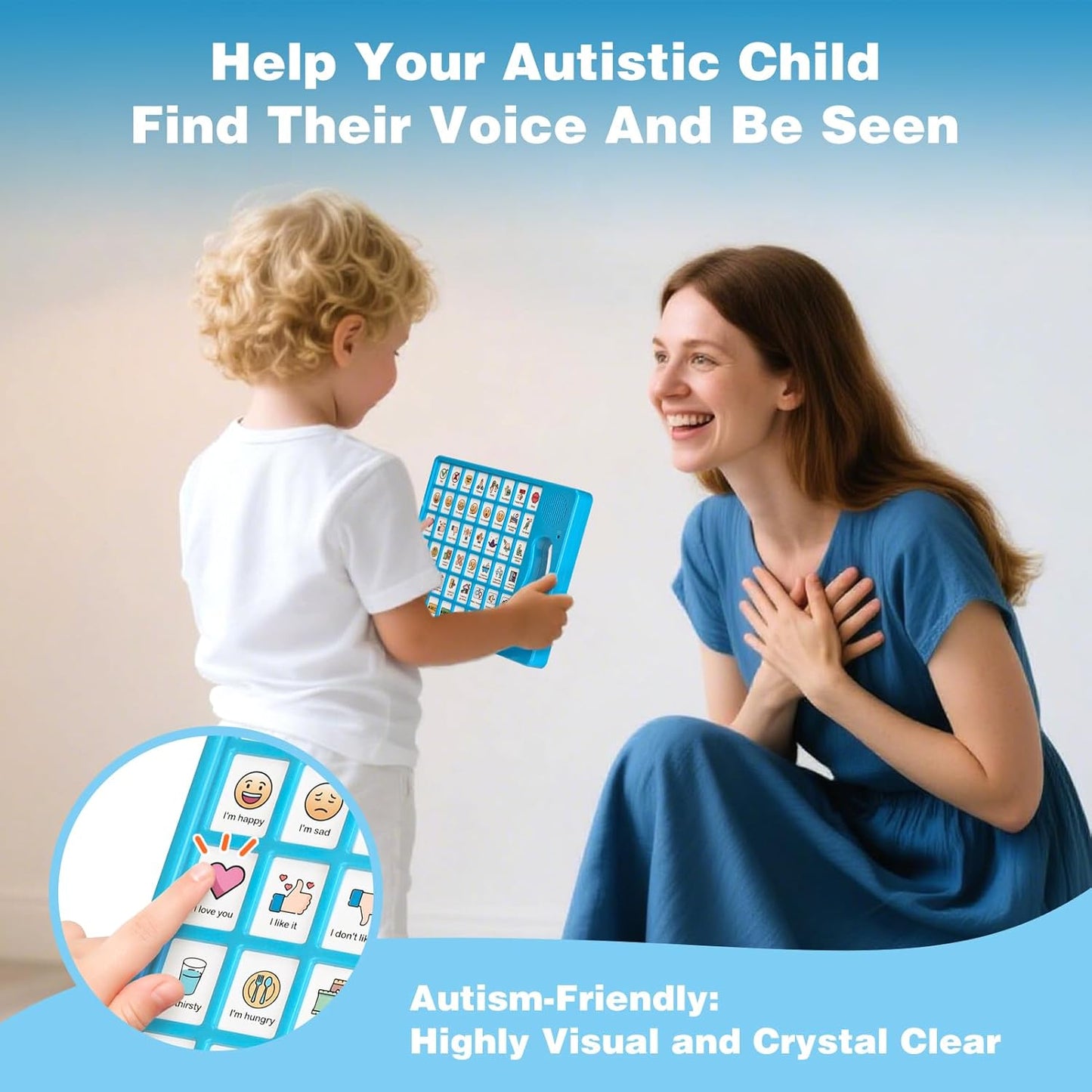 Joyreal AAC Device for Autism, Non Verbal Communication Tools for Speech Therapy & Stroke Rehab. Autism Communication Board with 5 Programmable Buttons & Adjustable Volume, Autistic Kids Must Haves