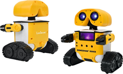 LEXiBOOK Powerman Max - Remote Control Walking Talking Toy Robot STEM Programmable Dances Sings Telling 10,000 Stories 300+ Learning Quiz Shooting Discs and Voice Repeat for Kids 4+ - ROB80EN, White