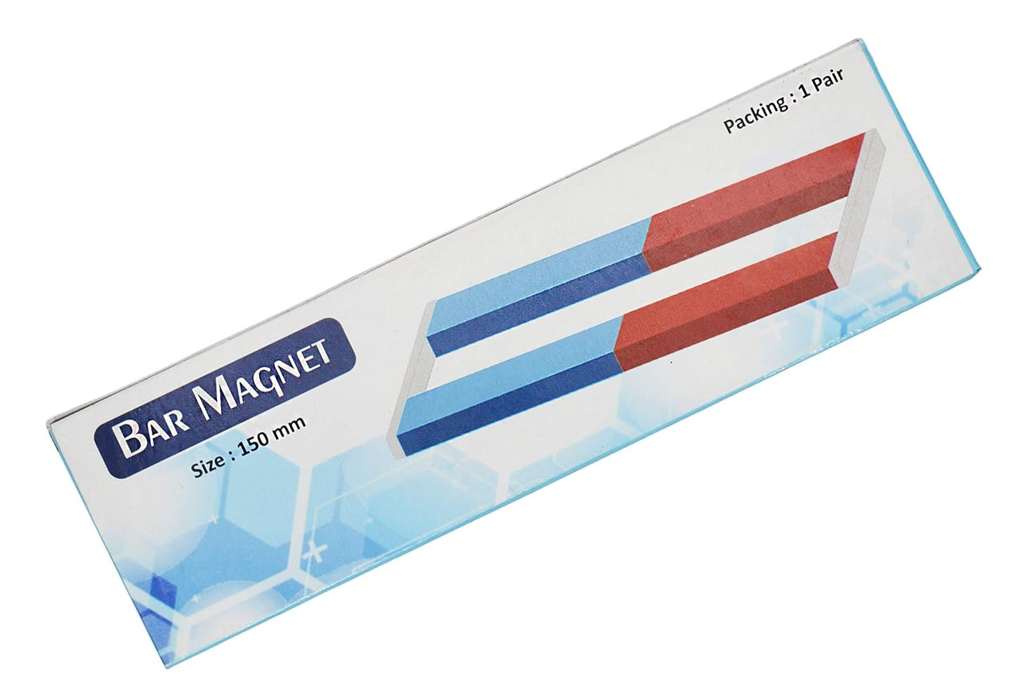 EISCO 2PK Bar Magnets, 6 Inch - N/S - Includes Keepers - Chrome Steel