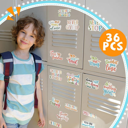 Sinmoe 36 Pieces Inspirational Fridge Magnets Locker Magnets for Girls Cute Motivational Quotes Refrigerator Decorations for Classroom Whiteboard School Car Office Accessories, 36 Styles