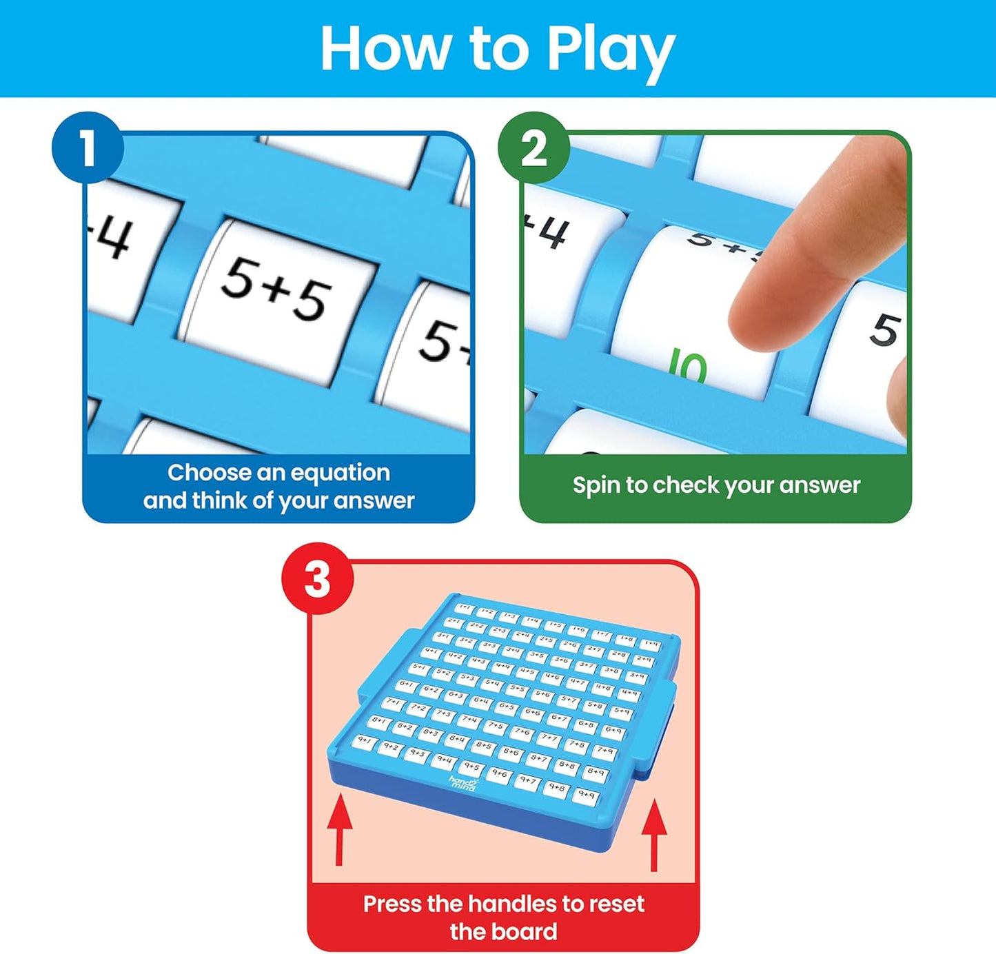 hand2mind Addition Practice Board, Math Facts Games, Number Games, Math Manipulatives Kindergarten, Educational Toys, Kids Learning Toys, Math Centers for Classroom, Preschool Learning Activities