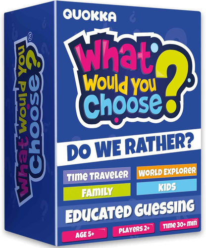 QUOKKA Board Games for Kids 8-12 – Family Games for Kids and Adults – What Would You Choose – 500+ Questions – Original Edition – Fun Card Game for Family Night