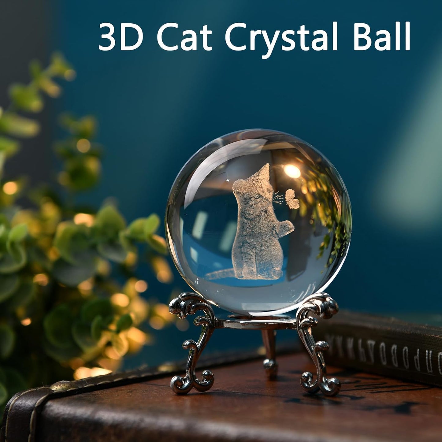 IFOLAINA 3D Solar System Crystal Ball 60mm Laser Engraved Glass Sphere Home Decor with Stand Solar System Planet Model Decor Space Universe Gifts for Astronomy Lovers