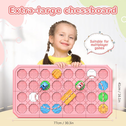 STEM Logic Road Builder Toys: Board Games Toys for 5 Year Old Kids, Montessori Brain Teaser Puzzles Educational Learning Activities Toy for Kid Ages 3 4 6-8 12 Boys Girls Gifts (Orange 32PCS)