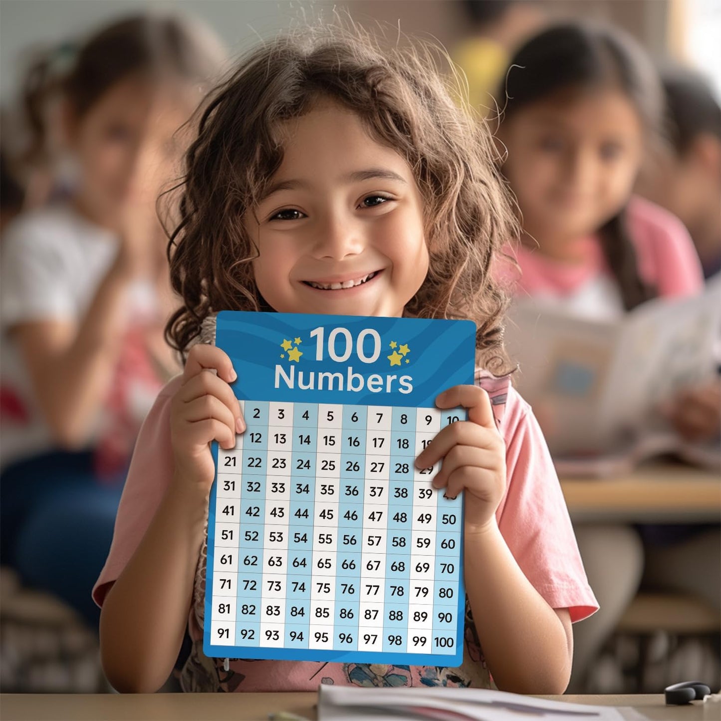 Dry Erase Number Line Whiteboard, 9" x 12" 1-100 Number Double-Sided Math Practicing Chart, Homeschool Supplies，Educational Tools for Kids Students Classroom