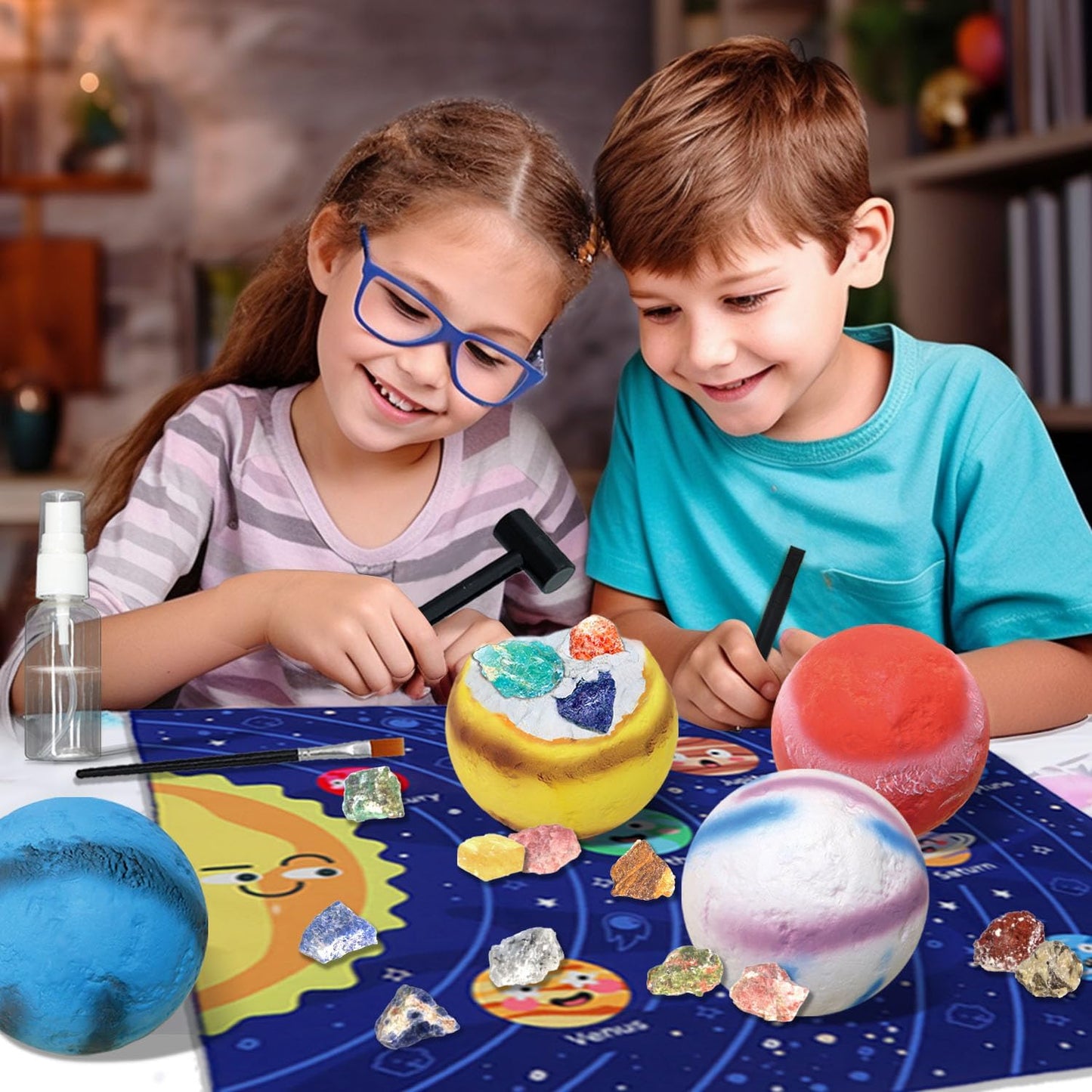 PIBEX Ocean Fossil Dig Kit, Dig up 20+ Real Shells & Seasnails, STEM Educational Activity Set Sea Creatures Excavation Toy for Kids, Marine Biology Geology Science Kit, Gift for Boys and Girls Age 6+