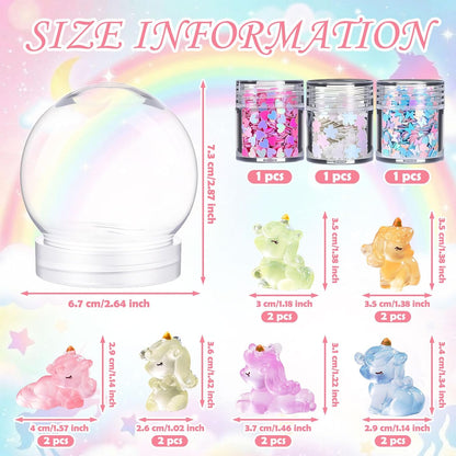 12 Sets DIY Duck Snow Globe Kit for Kids, 12 Globe Bottles, Glow in The Dark Duck Figurines, Glitter Sequins & Mini Hot Glue Gun, Summer Fun Craft Activity Set, Birthday Party Favor Gift