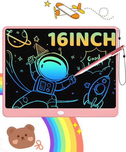 ORSEN LCD Writing Tablet 10 Inch, Colorful Doodle Board Drawing Pad for Kids, Toddler Toys for 3 4 5 6 7 8 Year Old Girls Boys Gifts (Pink)