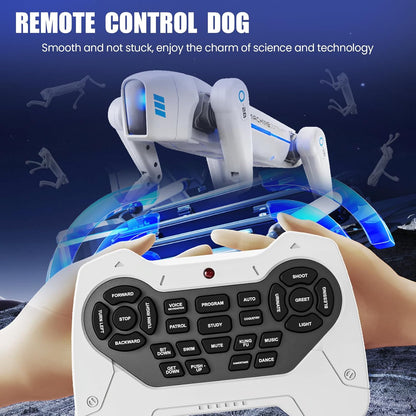 cxjoigxi Smart Dog Toy, Interactive STEM Pet, Voice & Remote Control, App Programming, 30+ Actions, Bionic Walking, RC Dog Birthday Gifts for Kids Boys Girls Age 6+