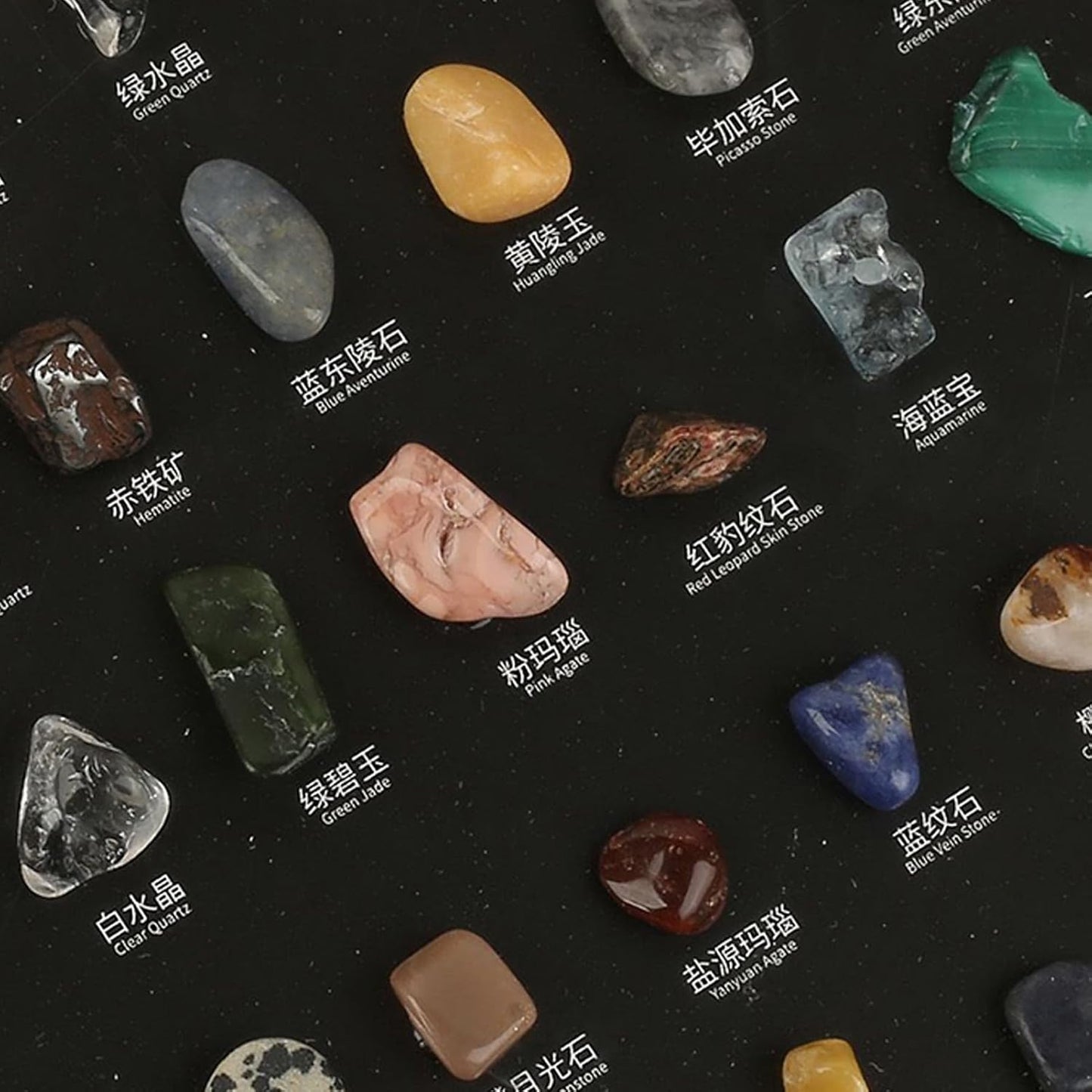 Natural Mineral Specimen Kit – 100pcs Rock Collection, Educational Science Box, Hands-On Learning, Display-Ready Stones | Rock Collection for Office, Bedroom, Living Room, Home, Educational Display