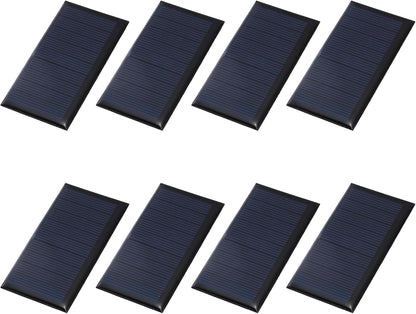 MECCANIXITY 8PCS 1.5V 0.09W 0.06A Mini Solar Panels for Solar Power, Small Solar Photovoltaic Cells Charge DIY Electric Toy Materials Solar System Kits, 1.18" x 1.18"