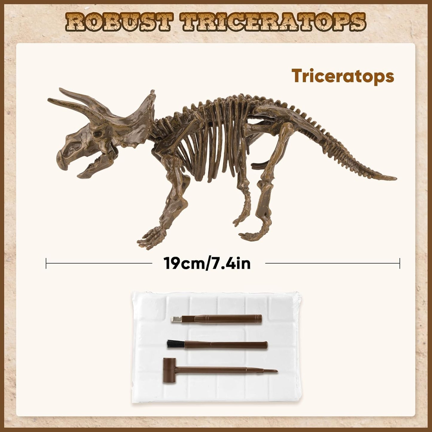 VIBIRIT Dig Up Dinosaurs Skeleton Set,Dinosaur Digging Fossil Kit Model Toys,Excavation Kits for kids5-12year,Educational Realistic Toys for Kids,Boys,Girls