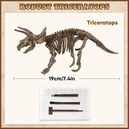 VIBIRIT Dig Up Dinosaurs Skeleton Set,Dinosaur Digging Fossil Kit Model Toys,Excavation Kits for kids5-12year,Educational Realistic Toys for Kids,Boys,Girls