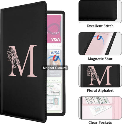 Letter Car Registration and Insurance Holder, with Magnetic Closure for License, Cards and Documents,Vehicle Glove Box Car Organizer, Interior Car Accessories for Women Men (I)