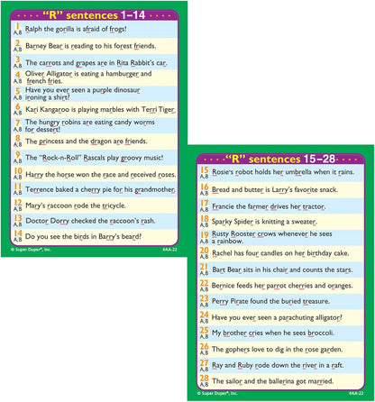 Super Duper Publications | Say and Do® Action Articulation R Sounds Fun Deck | Vocabulary and Language Development Flash Cards | Educational Learning Materials for Children