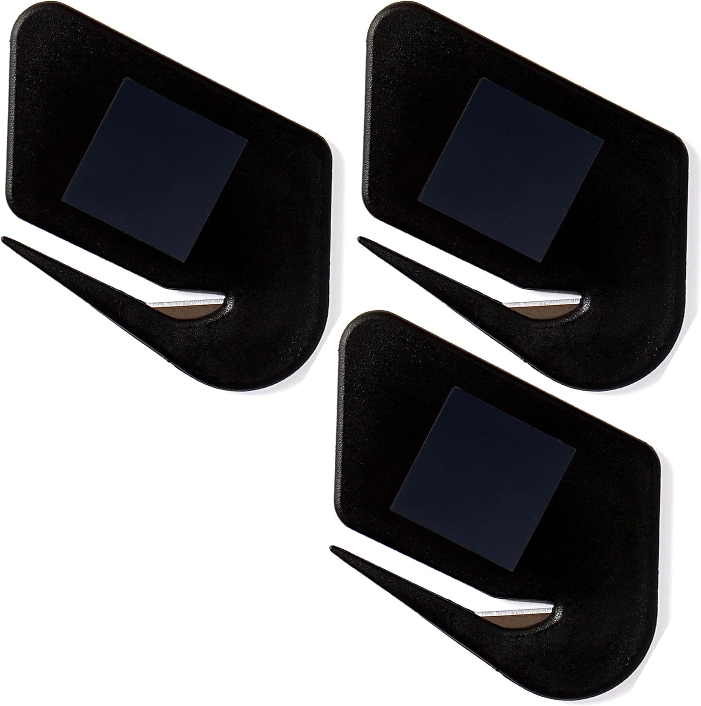 Magnetic Letter Openers Envelope,3 Pack,Envelope Opener Slitter,Mail Openers Blade with Magnet,Letter Opener for Women,Men,Office,Envelope Cutter (Black,White,Lake blue)