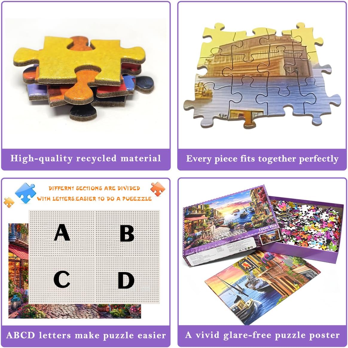 Puzzles for Adults 1000 Pieces,Seaview Campground Jigsaw Puzzle with 1:1 HD Poster, Perfect Interlocking No Dust, Stress Relief Ideal Gift for Family Games