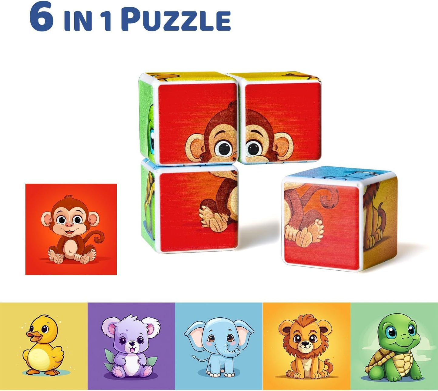 Pairez Toys Random 4 Sets of Magnetic Blocks for Toddlers, 4 Packs Total 16 PCS & 24 Patterns, Magnetic Puzzles for Kids 1-3, Preschool Learning Classroom Must Haves Puzzle Toys