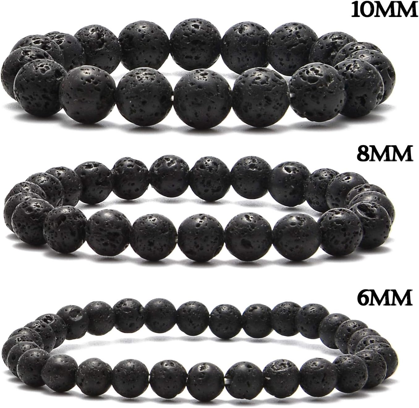 NCB 100pcs Original Natural Stone Beads Gemstone Round Loose Beads 6mm 8mm 10mm (Blue Aventurine, 6mm 100Beads) - Colors A