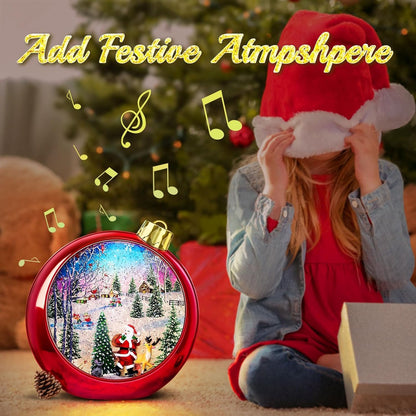 Large Christmas Santa Snow Globe Light up Lantern with 8 Songs, 8.7" Red Big Christmas Snow Globes for Kids Adults, 6H Timer & Dual Power, Snowglobes Christmas Decorations Indoor, Gifts for Women Men