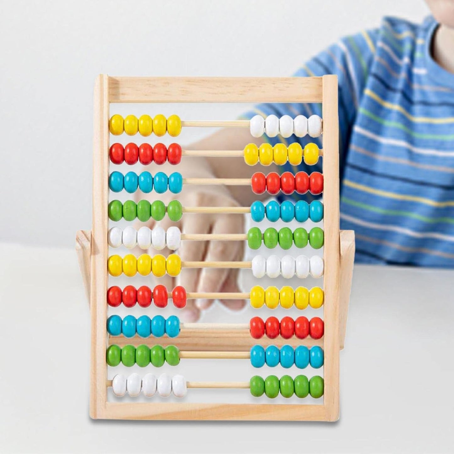 harayaa En Abacus Educational Counting Gifts 10 Rows Abacus with 100 Colorful Beads for Preschool Boys