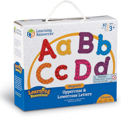 Learning Resources Colorful Magnetic Uppercase and Lowercase Letters, Whiteboard Accessories, 82 piece set, Ages 3+