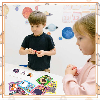 24-Sheet Make Your Own Science Sticker Kit | Microscope, DNA & Scientist Designs - Reusable Educational Decor for Classrooms & Kids Rooms
