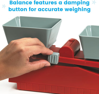 hand2mind Precision School Balance Weighted Balance, School Weight Scale for Kids, Balance Scale for Classroom, Primary Balance Scale, Math Manipulatives Middle School, Student Math Balance
