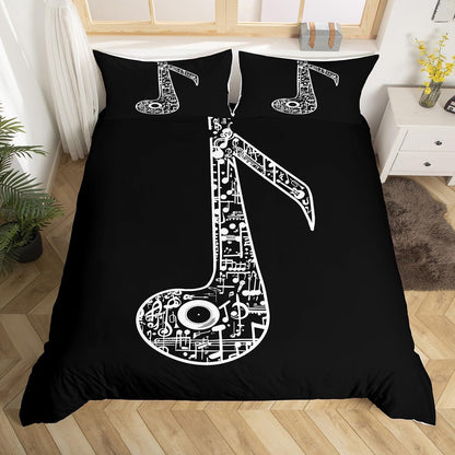 Drum Kit Comforter Cover Abstract Musical Instruments Bedding Set for Kids Boys Teens,Pop Music Duvet Cover Modern Rock Quilt Cover, Teal Laser Light Bedroom Decor Twin Size Blue Green Black
