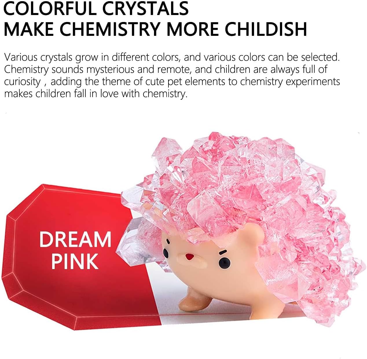 Crystal Growing Toys for Kids - Vibrant Colorful Crystal Hedgehog to Grow,Science Experiments Learning and Education for Kids STEM Gifts for Boys & Girls 8 Years + (Moss Green)