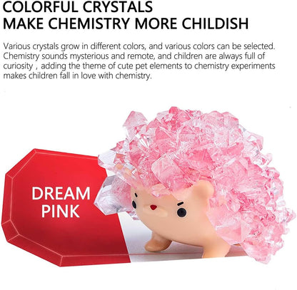 Crystal Growing Toys for Kids - Vibrant Colorful Crystal Hedgehog to Grow,Science Experiments Learning and Education for Kids STEM Gifts for Boys & Girls 8 Years + (Moss Green)