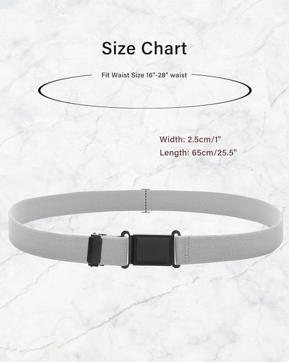 AWAYTR 3 PCS Kids Adjustable Magnetic Belts - Easy to Use Magnetic Buckle Belt for Boys and Girls