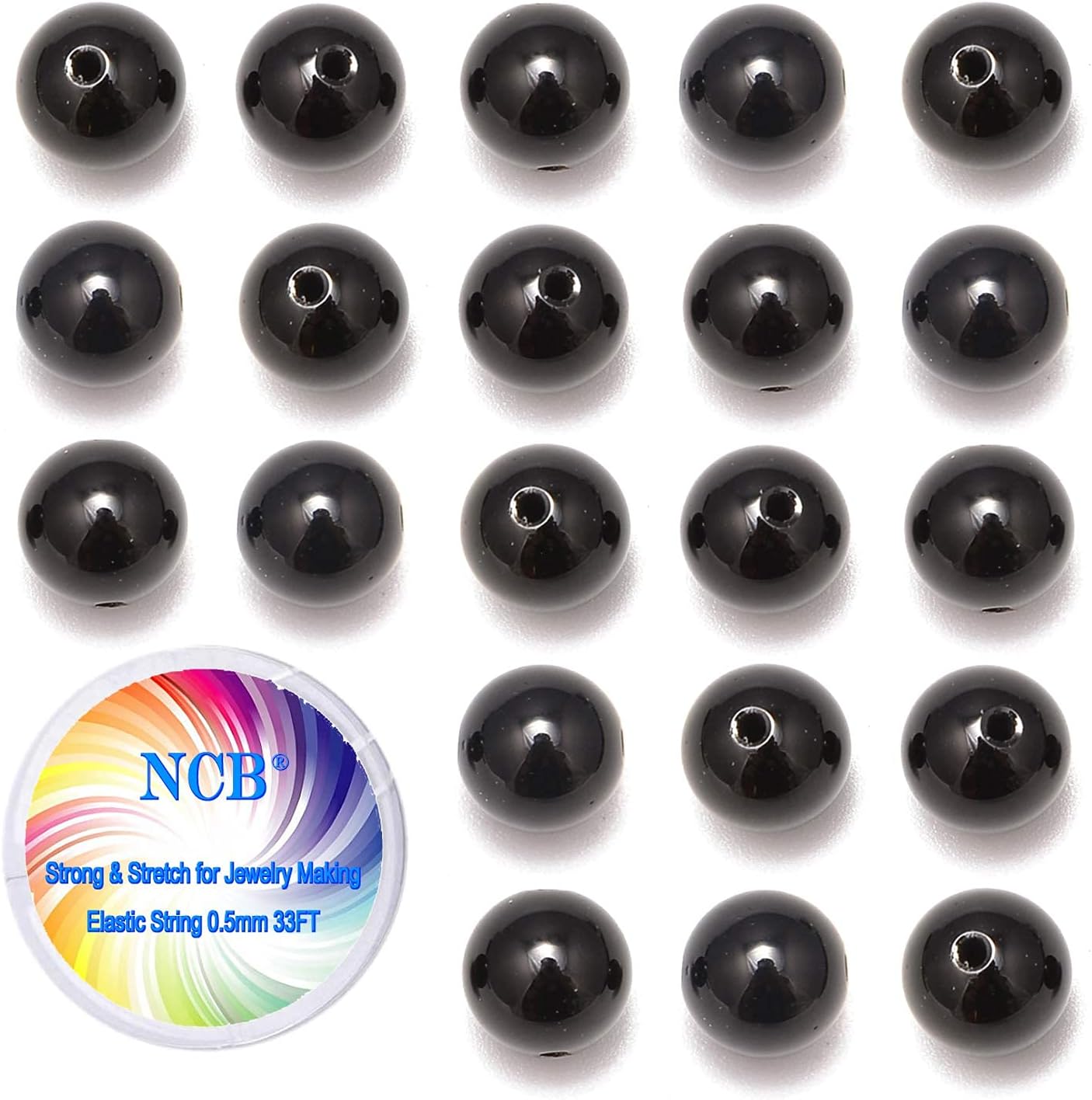 NCB 100pcs Original Natural Stone Beads Gemstone Round Loose Beads 6mm 8mm 10mm (Blue Aventurine, 6mm 100Beads) - Colors B