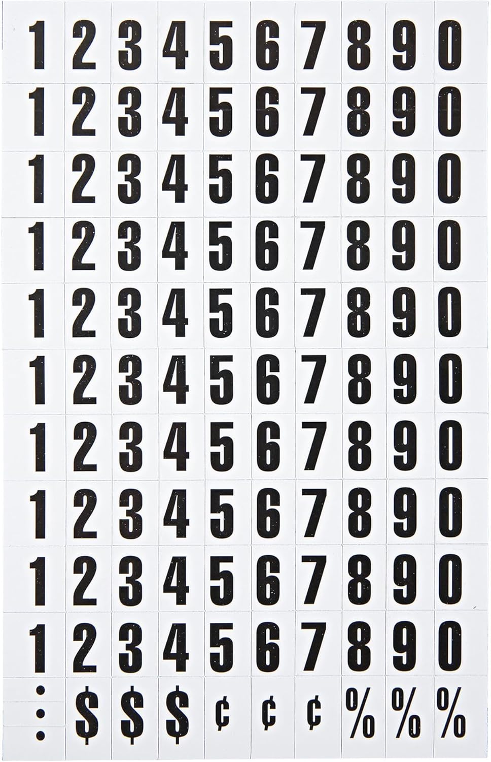 MasterVision Interchangeable Magnetic Board Accessories, Numbers, Black, 0.75" h