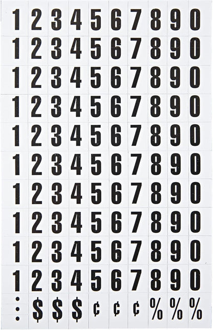 MasterVision Interchangeable Magnetic Board Accessories, Numbers, Black, 0.75" h