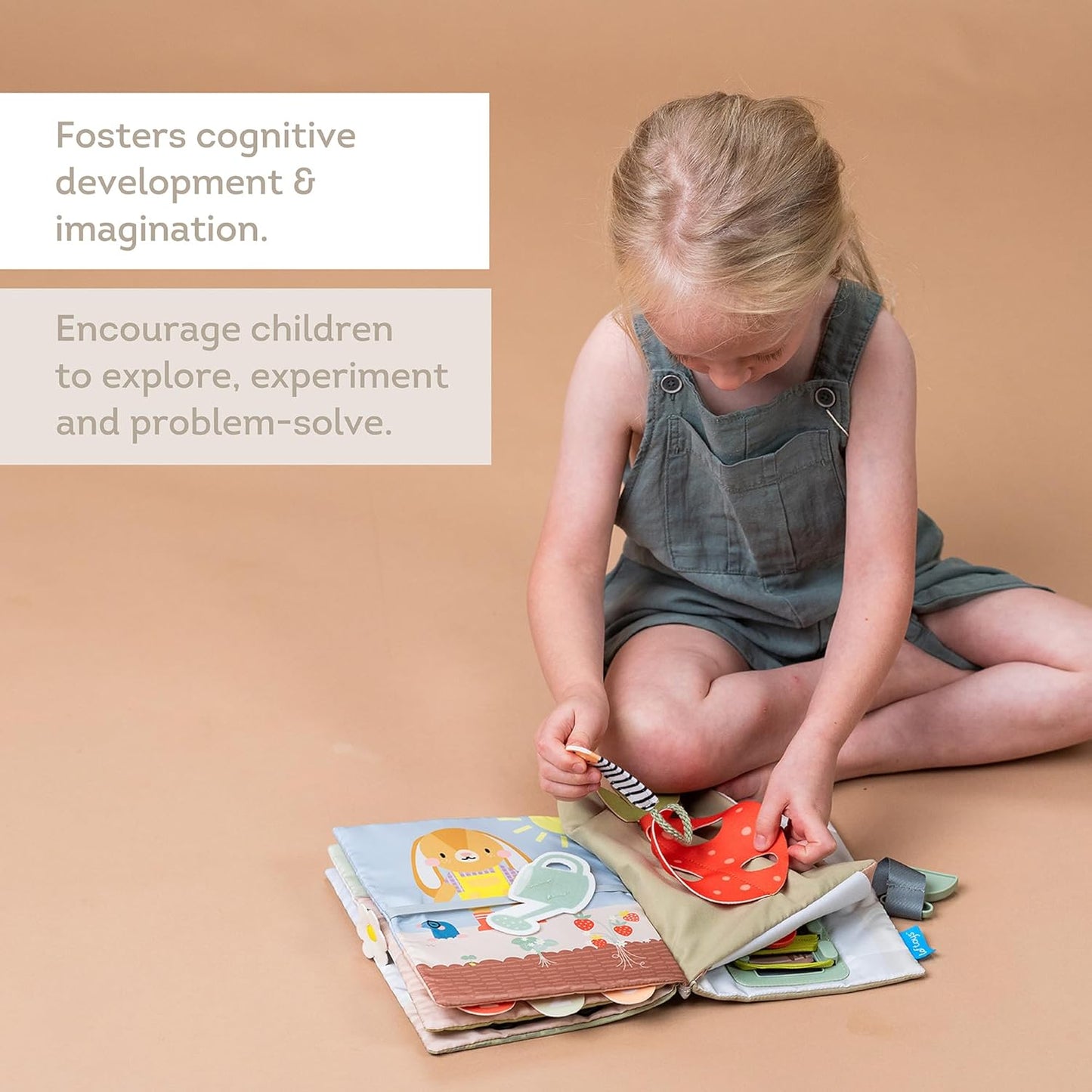 Taf Toys Busy Book for Toddlers 1-3, Montessori Quiet Activity Book with 15 Activities - Opposites Concepts - Ideal Toddler Busy Book for 1 Year Old - Boy Toys Girl Birthday Gift