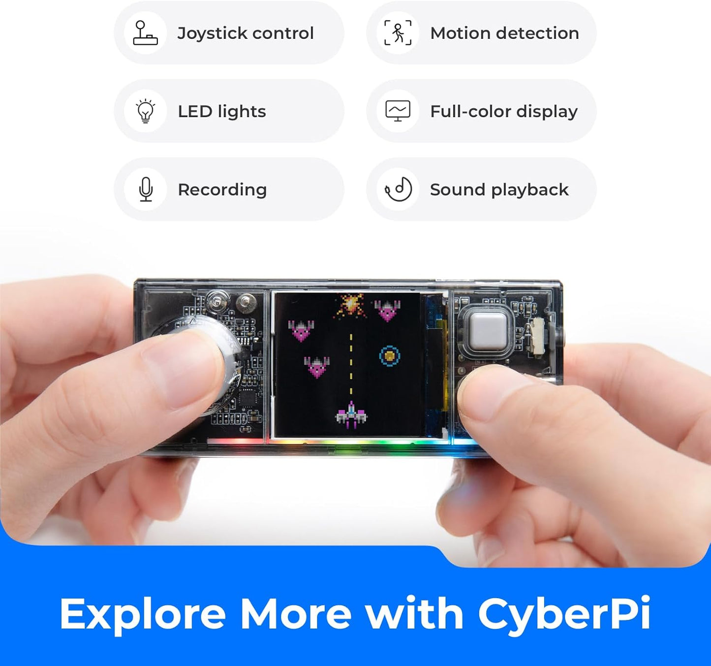Makeblock CyberPi Project-Based Kit: Coding for Kids 8-12, STEM Programmable Robot with Scratch & Python Support, IoT Technology & Built-in WiFi Module