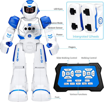 KingsDragon Robots Toy for Kids, RC Gesture Sensing Toy, Interactive Walking Singing Dancing Robot Birthday Presents for Boys Girls Age 6 7 8 9 Years Old