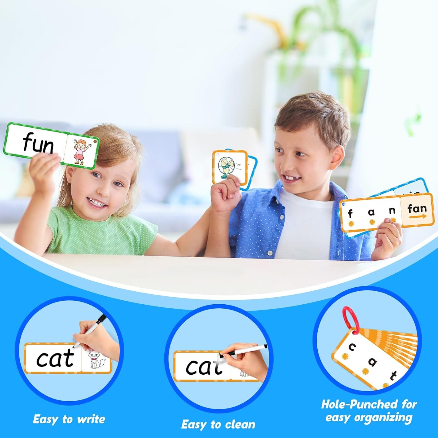 Kasfalci Blends & Digraphs Cards,Phonics Games,Speech Therapy Toys for Toddlers Kids,Learn to Read,Spelling Reading Learning Sight Word Games,kindergarten Preschool Learning Activities,Educational Toy